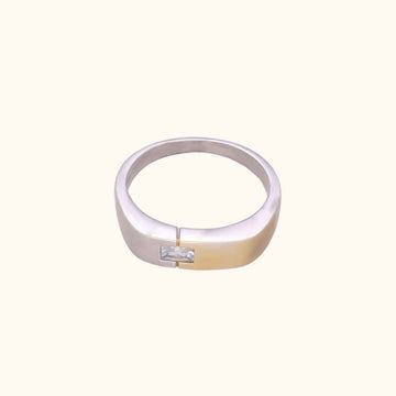 Classic Simple Silver Mens Ring